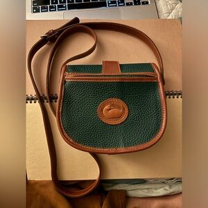 Mini Dooney & Bourke Green All Weather Leather Saddle Bag Purse 🌿💚 Treasure?